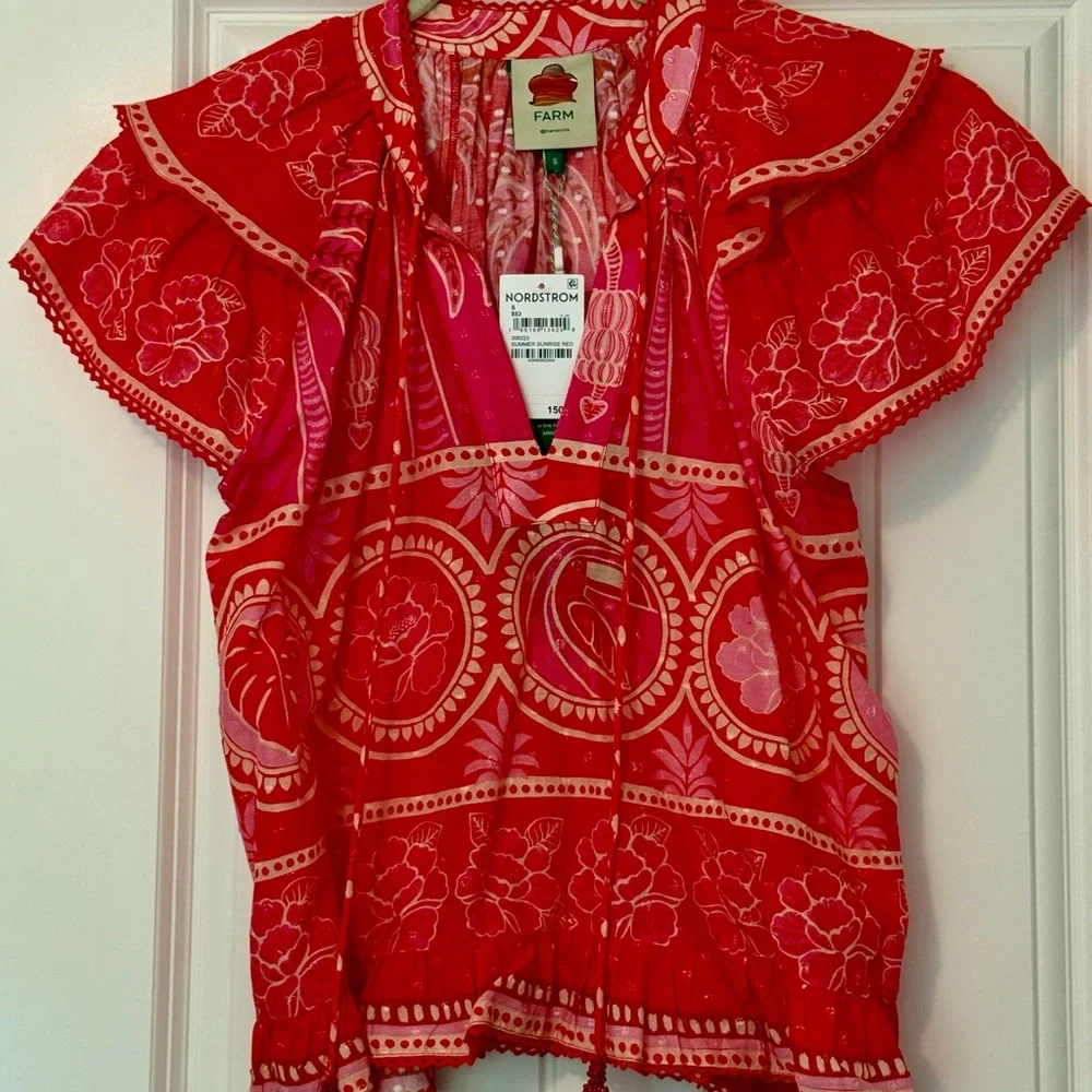 Farm Rio summer sunrise boho blouse - Picture 2 of 9